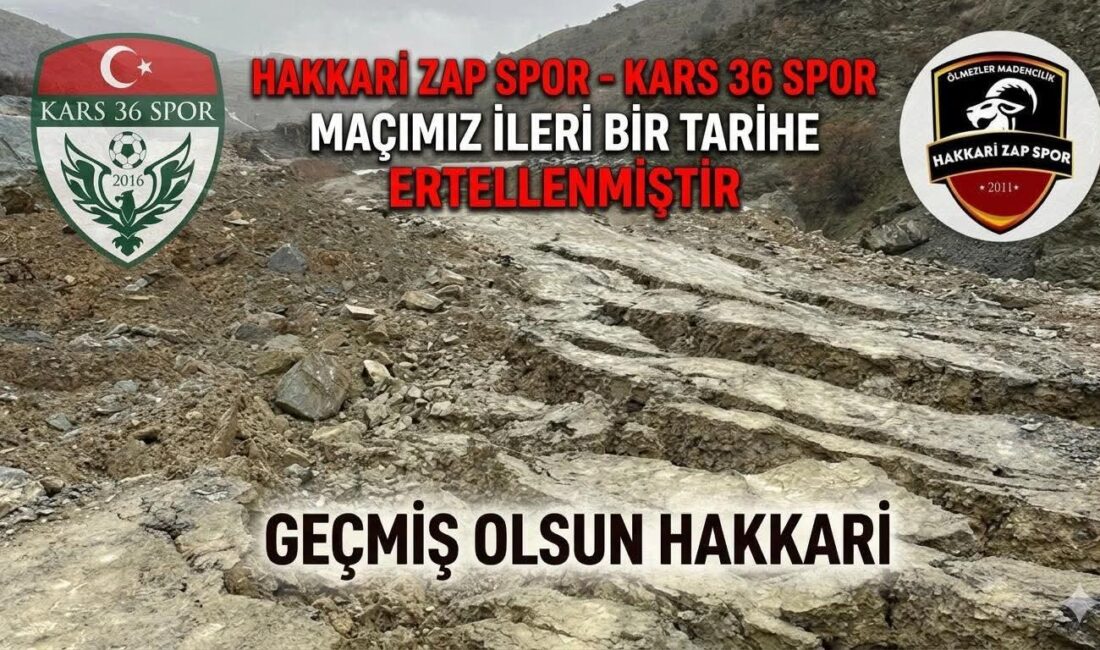 Bölgesel Amatör Lig’de oynanması planlanan Hakkari Zap Spor – Kars