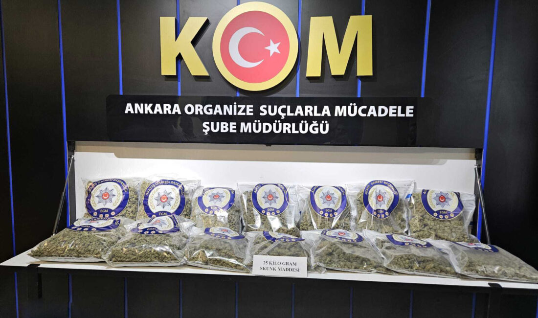 Ankara’nın Çankaya ilçesinde polis ekipleri tarafından düzenlenen operasyonda, piyasaya sürülmeye