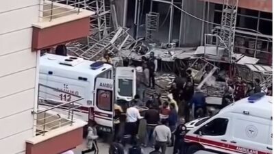 Ankara’nın Kahramankazan ilçesinde bir inşaatın iskelesinin çökmesi sonucu 3 işçi