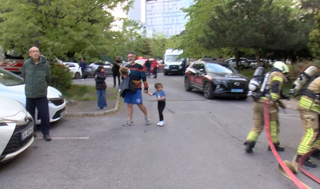 İSTANBUL’un Ataşehir ilçesinde 8 katlı bir binanın en üst katında