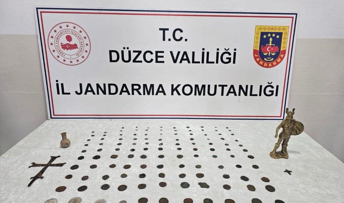 Düzce’nin Gölyaka ilçesinde düzenlenen operasyonda, Roma ve Bizans dönemlerine ait