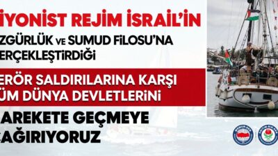 Eğitimciler Birliği Sendikası (Eğitim-Bir-Sen), Gazze’ye insani yardım taşırken Akdeniz’de uluslararası