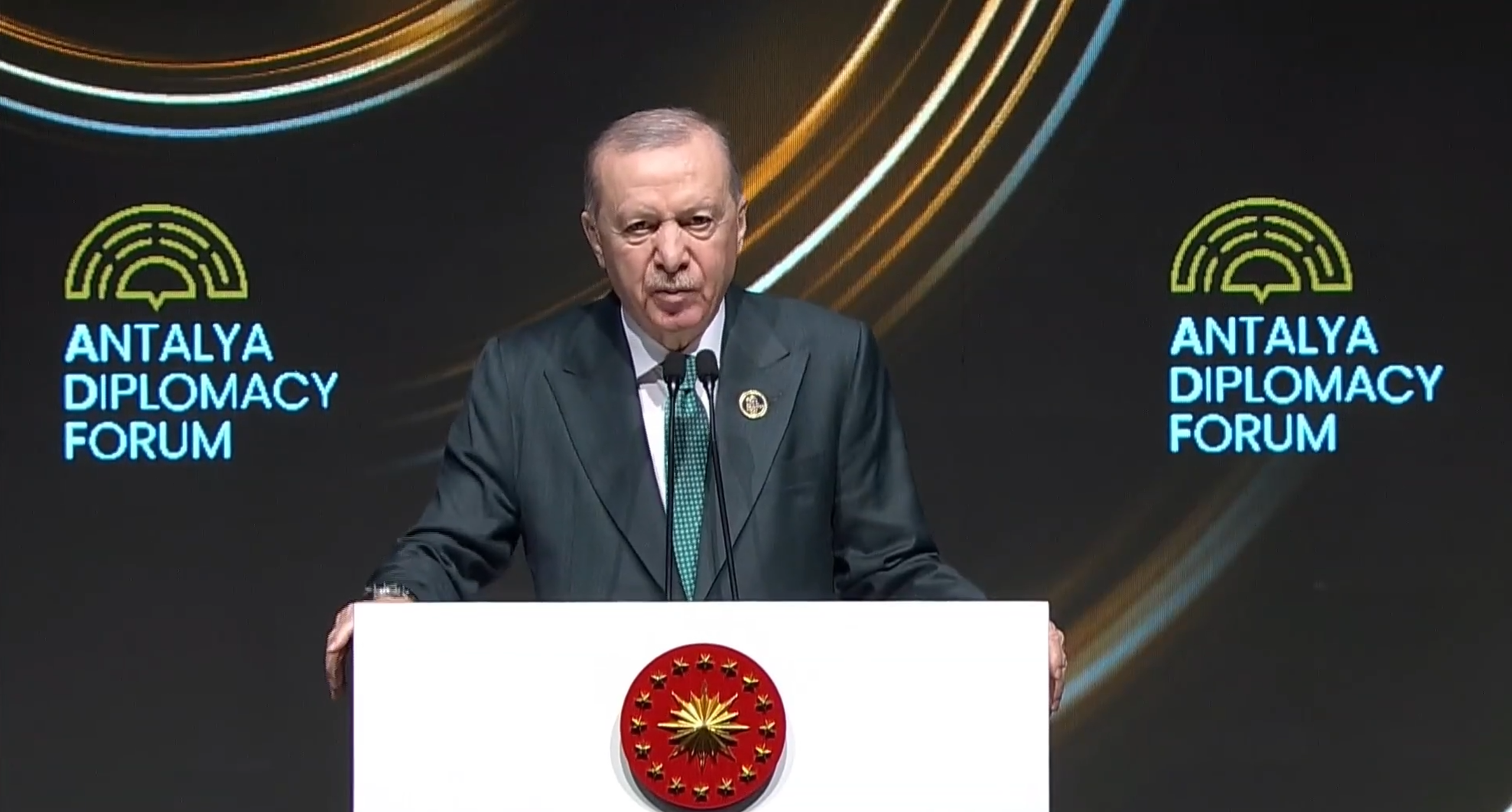 Cumhurbaşkanı Recep Tayyip Erdoğan, Antalya Diplomasi Forumu’nun (ADF) açılışında yaptığı