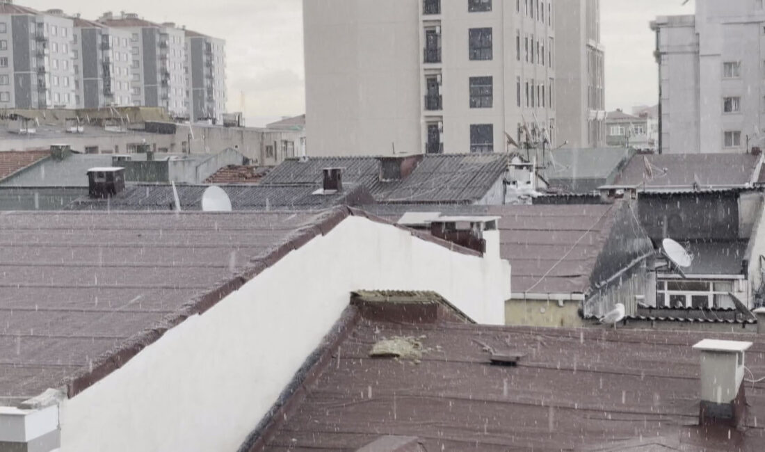 İstanbul’un Avrupa Yakası’ndaki bazı ilçelerde öğle saatlerinde aniden başlayan dolu