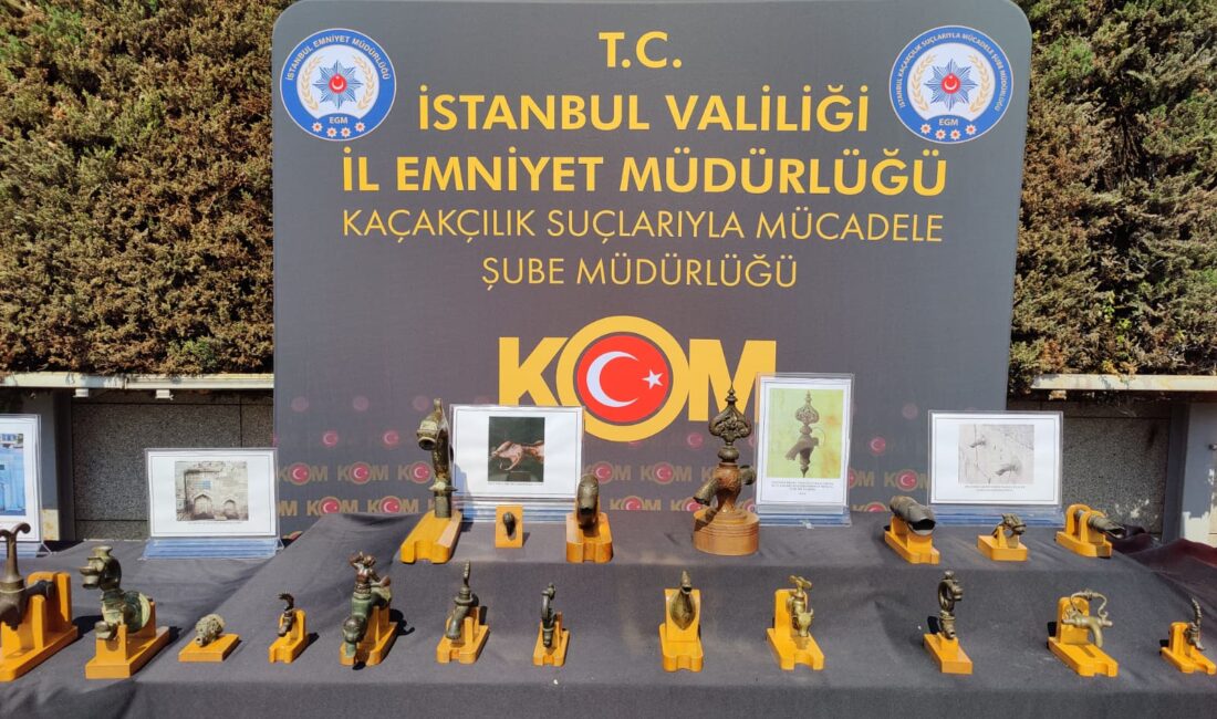 İstanbul’da düzenlenen geniş kapsamlı tarihi eser operasyonlarında, Selçuklu’dan Osmanlı’ya kadar