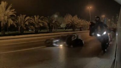 İstanbul Kartal’da aynı yönde ilerleyen iki motosikletin çarpışması sonucu meydana