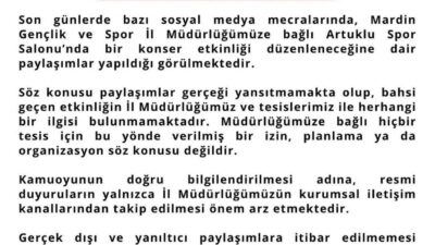 Mardin Gençlik ve Spor İl Müdürlüğü, son günlerde sosyal medyada