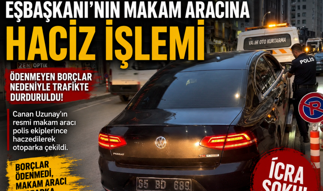 Van’ın İpekyolu Belediye Eşbaşkanı Canan Uzunay’ın resmi makam aracı, belediyeye