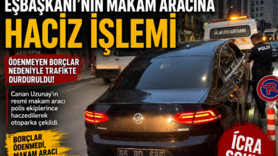 Van’ın İpekyolu Belediye Eşbaşkanı Canan Uzunay’ın resmi makam aracı, belediyeye