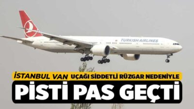 Van’da etkili olan kuvvetli rüzgar, hava ulaşımını olumsuz etkiledi. Bazı