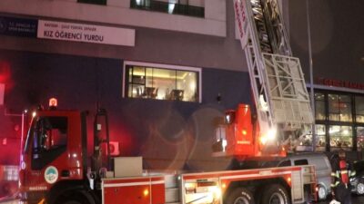 Kayseri’nin Talas ilçesinde bulunan 9 katlı bir kız öğrenci yurdunun