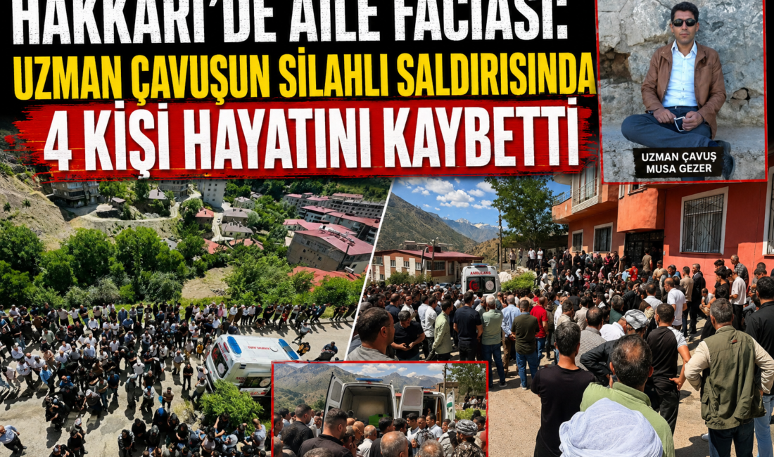 Hakkari’nin Şemdinli ilçesinde uzman çavuş Musa Gezer, kayınpederinin evinde eşi