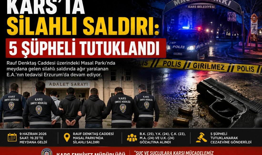 Kars’ta geçtiğimiz gün meydana gelen silahlı yaralama olayıyla ilgili yürütülen