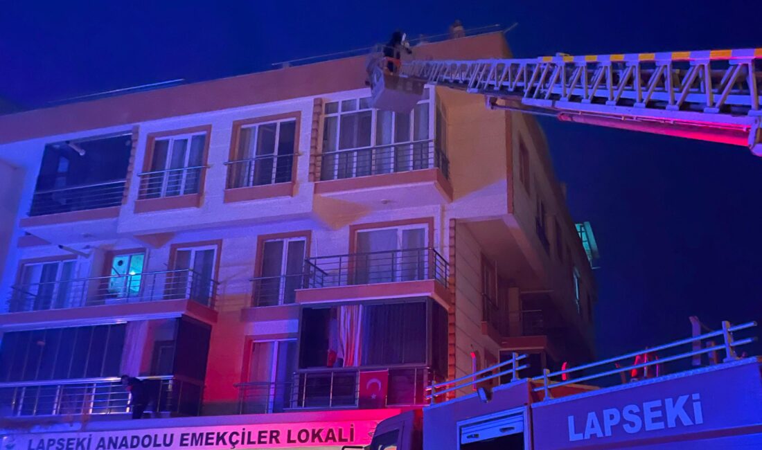 Çanakkale’nin Lapseki ilçesinde 4 katlı bir apartmanın bodrum katında çıkan