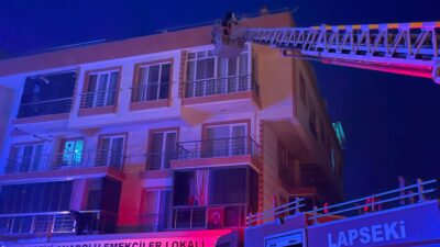Çanakkale’nin Lapseki ilçesinde 4 katlı bir apartmanın bodrum katında çıkan
