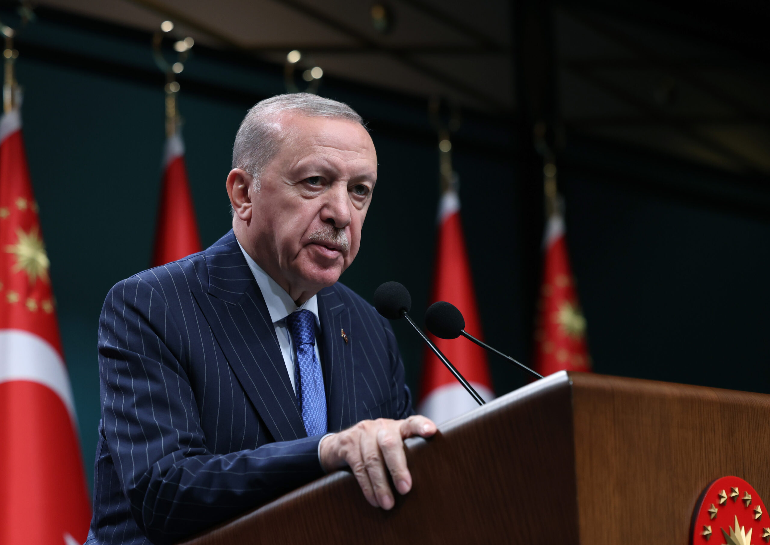 ANKARA / TEKHA Cumhurbaşkanı Recep Tayyip Erdoğan, Cumhurbaşkanlığı Külliyesi’nde gerçekleştirilen