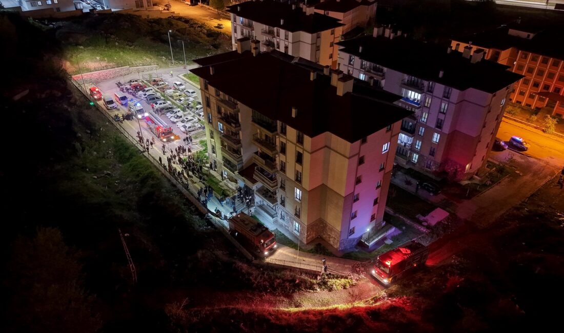 Erzurum’un Yakutiye ilçesinde 6 katlı bir binanın birinci katındaki dairede