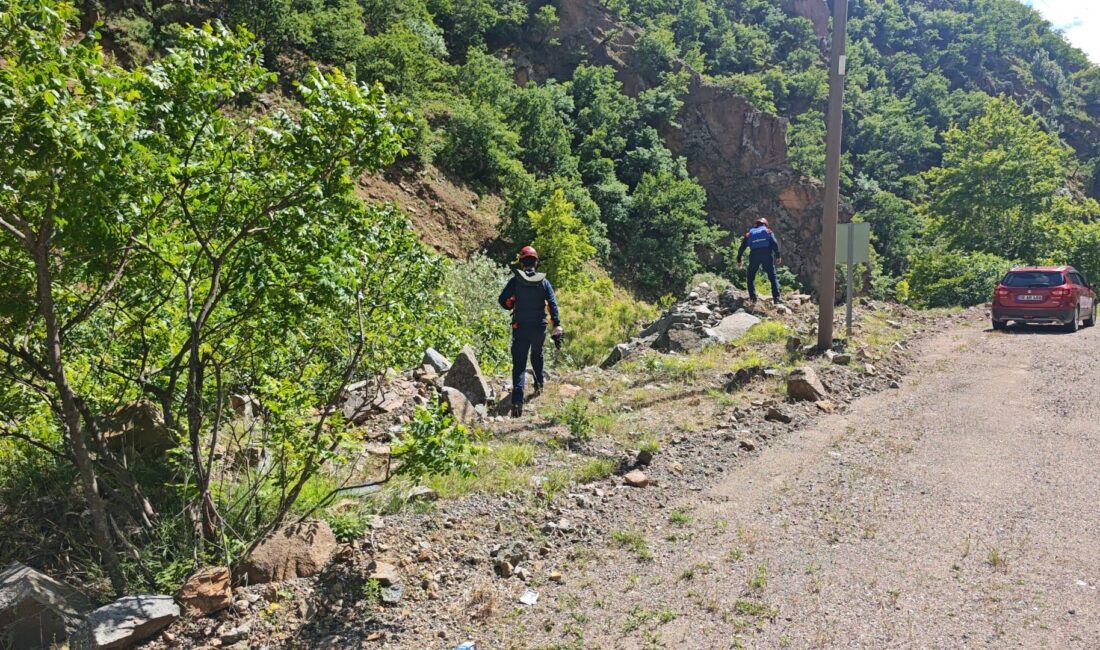Artvin’in Şavşat ilçesinde dereye düşen kamyonette akıntıya kapılarak kaybolduğu belirtilen