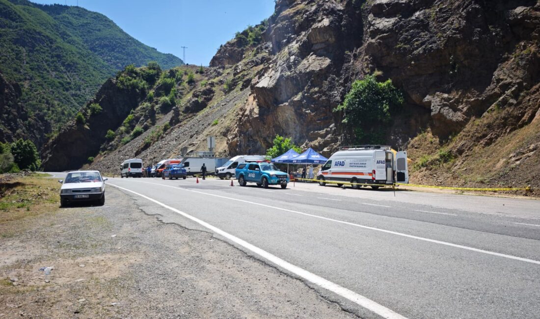 Artvin’in Şavşat ilçesinde dereye düşen kamyonette akıntıya kapılarak kaybolduğu belirtilen