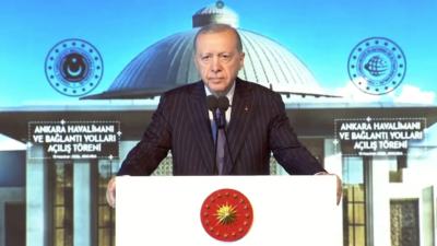 ANKARA / TEKHA Cumhurbaşkanı Recep Tayyip Erdoğan, Ankara Havalimanı ve