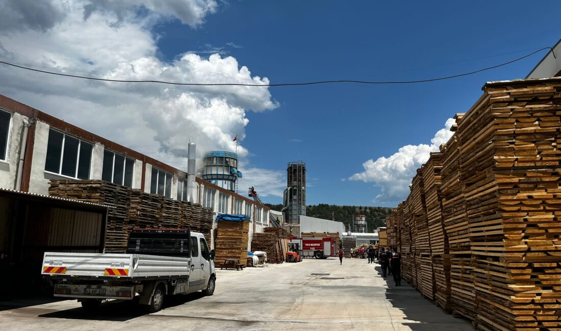 Kastamonu’nun Tosya ilçesindeki kapı fabrikasının talaş silosunda çıkan yangın hasara