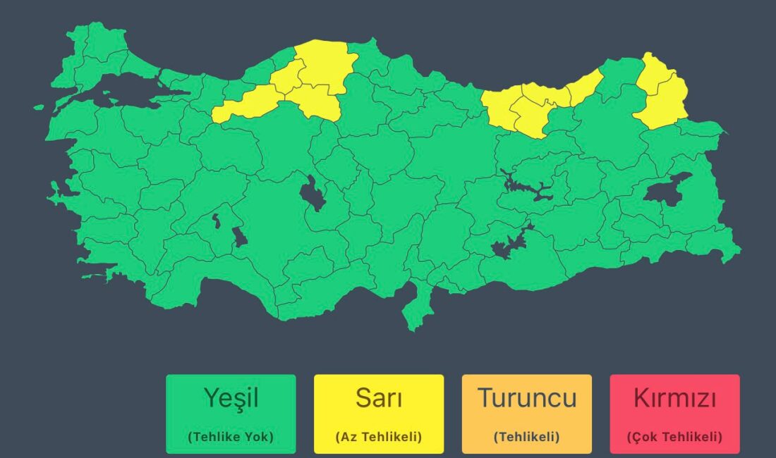 ANKARA / TEKHA Meteoroloji Genel Müdürlüğü’nden alınan son bilgilere göre;