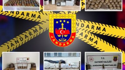 KAYSERİ / TEKHA Kayseri İl Jandarma Komutanlığınca, adli makamlardan alınan