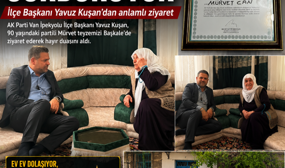AK Parti Van İpekyolu İlçe Başkanı Yavuz Kuşan, vatandaşlarla bir