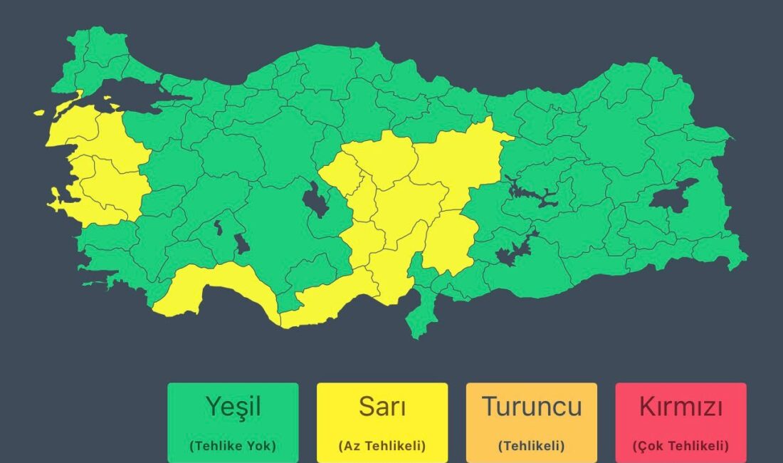 ANKARA / TEKHA İçişleri Bakanlığı, Meteoroloji Genel Müdürlüğü’nden alınan son