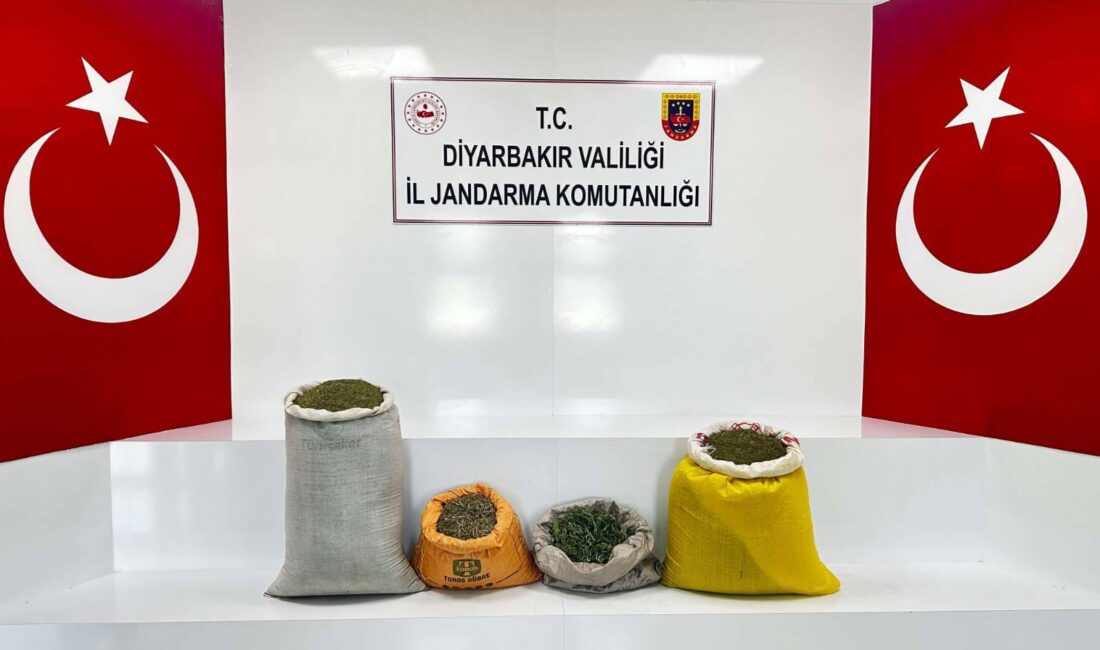 Diyarbakır İl Jandarma Komutanlığı Narkotik Suçlarla Mücadele Şube Müdürlüğü koordinesinde