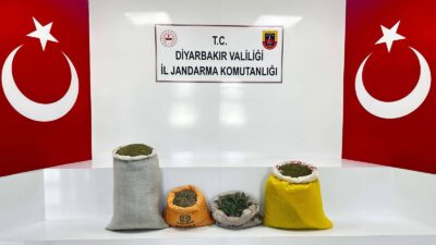 Diyarbakır İl Jandarma Komutanlığı Narkotik Suçlarla Mücadele Şube Müdürlüğü koordinesinde