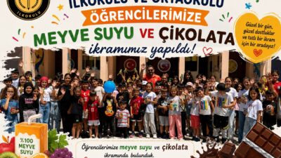Hacı Ali Saruhan İlkokulu ve Ortaokulu idaresi, yaz tatilinde öğrencilerle