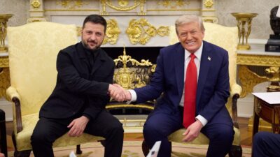 Ukrayna Devlet Başkanı Volodimir Zelenskiy, Amerika Birleşik Devletleri Başkanı Donald