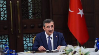 Cumhurbaşkanı Yardımcısı Cevdet Yılmaz, Cumhurbaşkanlığı Külliyesi’nde düzenlenen ‘Yasa Dışı Sanal