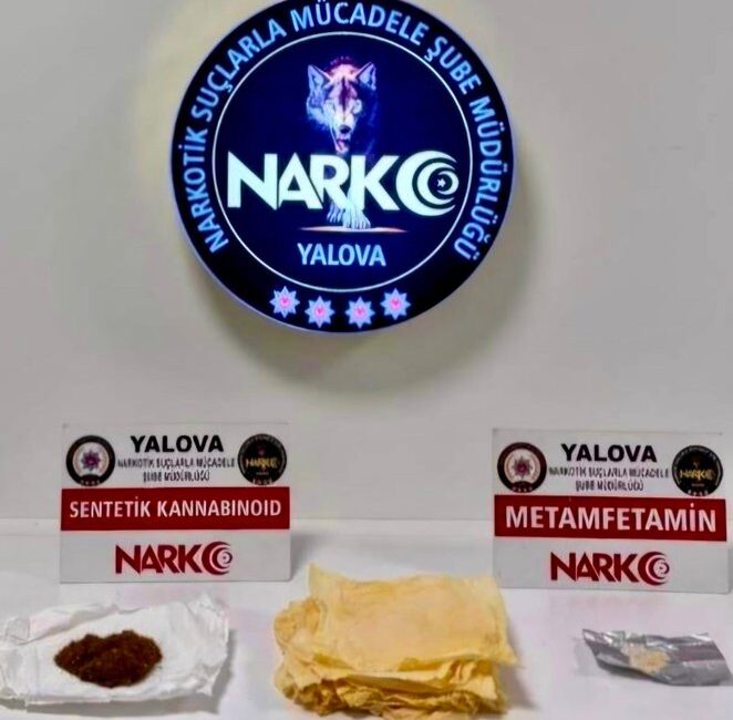Yalova İl Emniyet Müdürlüğü Narkotik Suçlarla Mücadele Şube Müdürlüğü ekipleri,