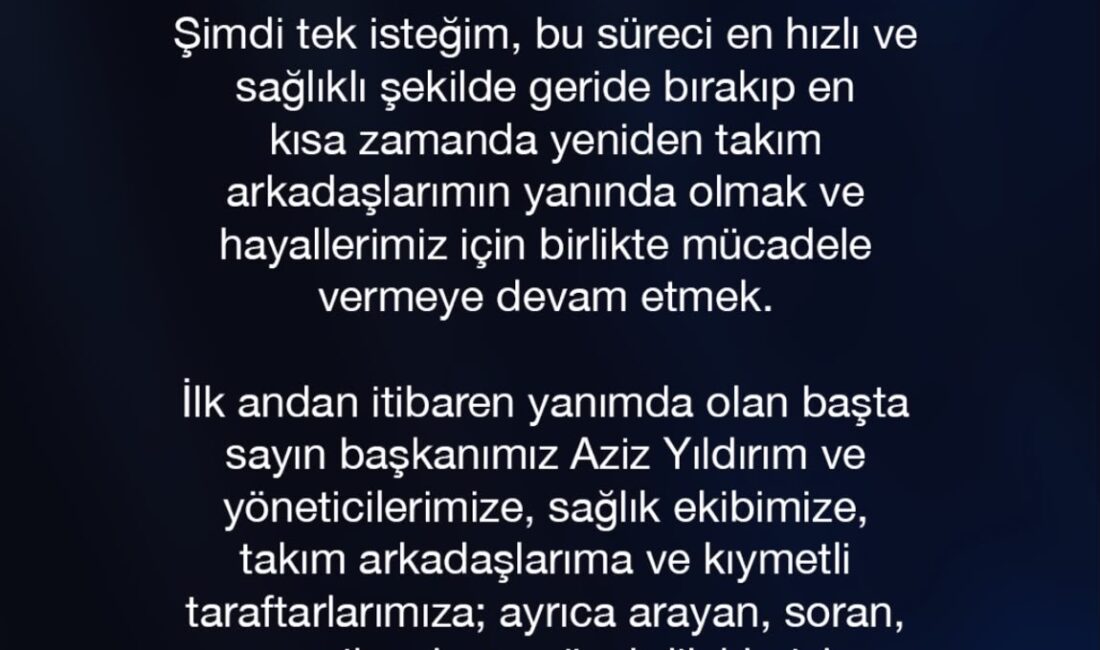 Fenerbahçe’nin milli futbolcusu Kerem Aktürkoğlu, lig maçında yaşadığı sakatlığın ardından