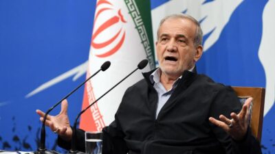 İRAN / TEKHA İran Cumhurbaşkanı Mesud Pezeşkiyan, ülke lideri Mücteba