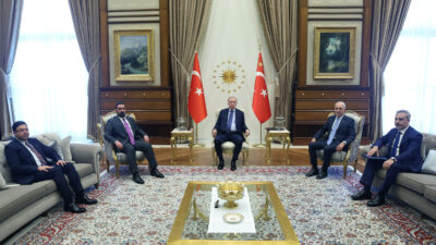 Cumhurbaşkanı Recep Tayyip Erdoğan, Irak Temsilciler Meclisi Başkanı Heybet Halbusi