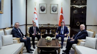 Cumhurbaşkanı Yardımcısı Cevdet Yılmaz, Kuzey Kıbrıs Türk Cumhuriyeti (KKTC) Başbakanı