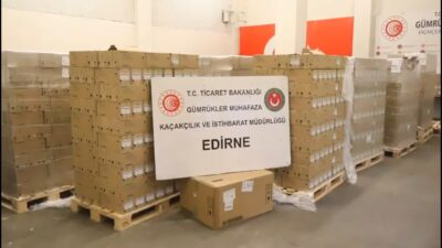 Ticaret Bakanlığı Gümrükler Muhafaza ekipleri, Edirne Kapıkule Gümrük Kapısı’nda düzenledikleri