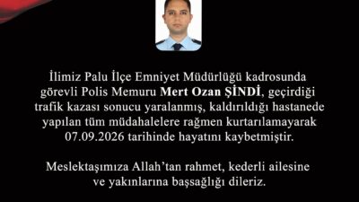 Elazığ’da yaşanan trafik kazasında ağır yaralanan polis memuru Mert Ozan