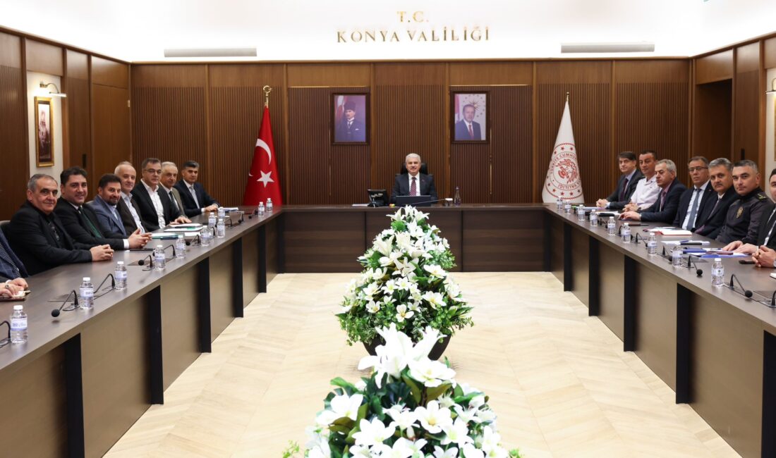 Konya Valisi İbrahim Akın başkanlığında, kentte düzenlenecek spor karşılaşmalarının huzur