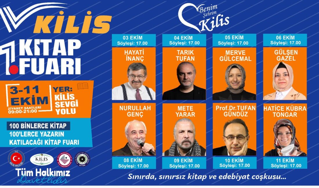 Kilis Valiliği öncülüğünde hayata geçen 1. Kilis Kitap Fuarı, 3-11