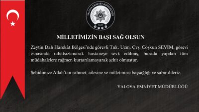 YALOVA / TEKHA Zeytin Dalı Harekat Bölgesi’nde görev yapan Tank