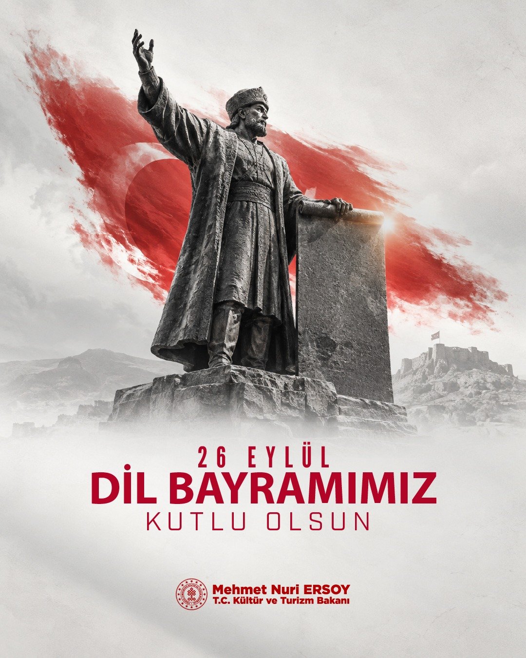 Kültür ve Turizm Bakanı Mehmet Nuri Ersoy, 26 Eylül Dil