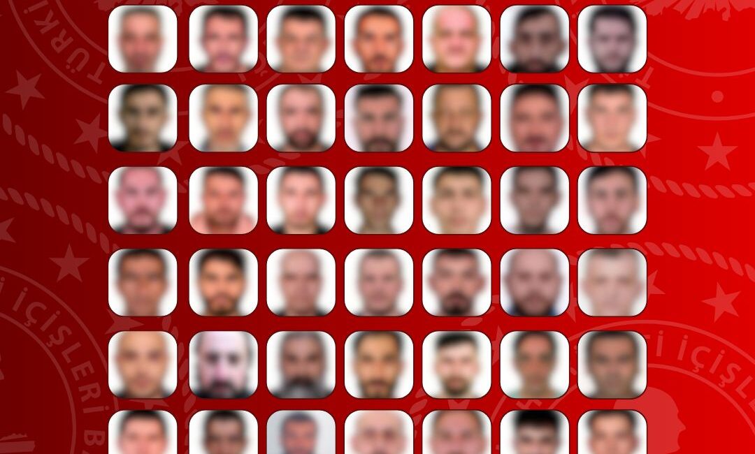 İçişleri Bakanlığı, 29’u uluslararası düzeyde kırmızı bültenle, 47’si ise ulusal
