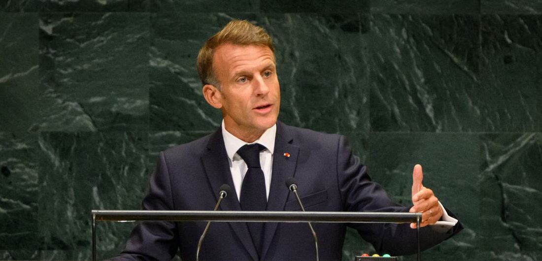 Fransa Cumhurbaşkanı Emmanuel Macron, Amerika Birleşik Devletleri’nin New York kentinde