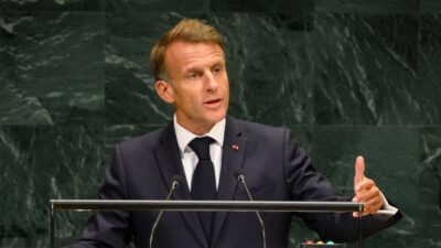 Fransa Cumhurbaşkanı Emmanuel Macron, Amerika Birleşik Devletleri’nin New York kentinde
