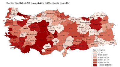 Türkiye İstatistik Kurumu (TÜİK), 2025 yılına ait kültürel miras istatistiklerini
