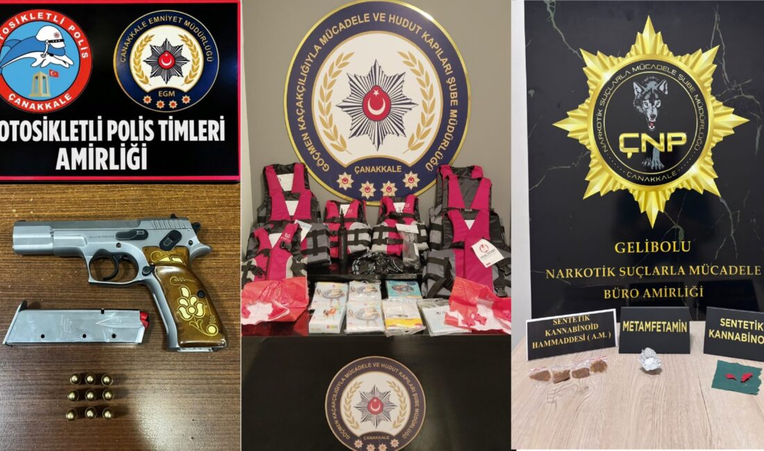 Çanakkale’de polisin son bir hafta içinde gerçekleştirdiği kapsamlı huzur uygulamaları